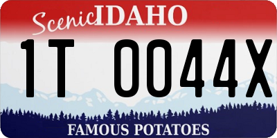 ID license plate 1T0044X