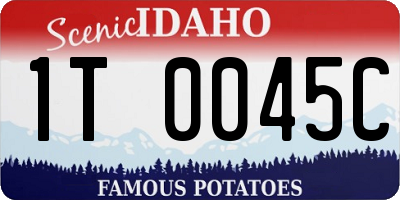 ID license plate 1T0045C