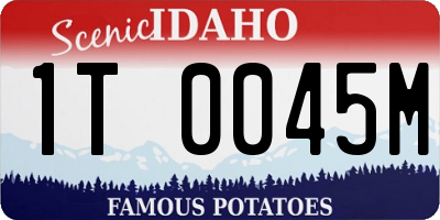 ID license plate 1T0045M