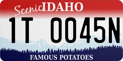ID license plate 1T0045N