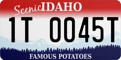 ID license plate 1T0045T