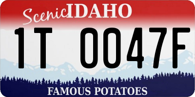 ID license plate 1T0047F