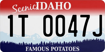 ID license plate 1T0047J
