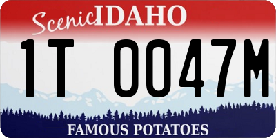 ID license plate 1T0047M