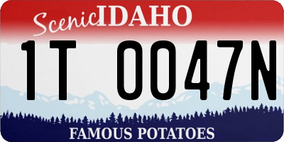 ID license plate 1T0047N