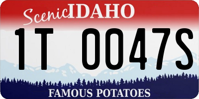 ID license plate 1T0047S