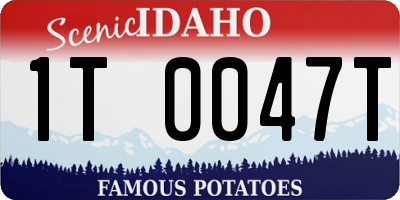 ID license plate 1T0047T