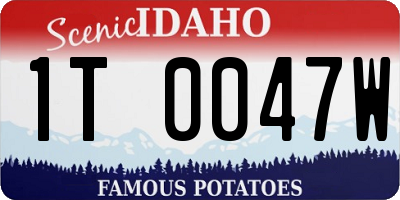 ID license plate 1T0047W