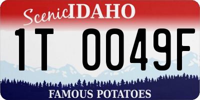ID license plate 1T0049F
