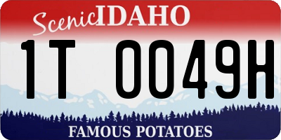 ID license plate 1T0049H