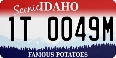 ID license plate 1T0049M