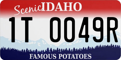ID license plate 1T0049R