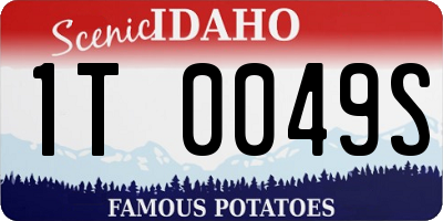 ID license plate 1T0049S