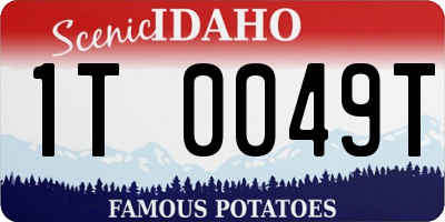 ID license plate 1T0049T