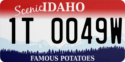 ID license plate 1T0049W