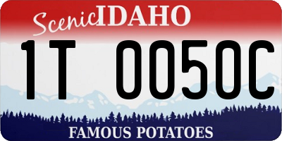 ID license plate 1T0050C