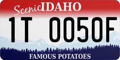 ID license plate 1T0050F