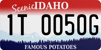 ID license plate 1T0050G