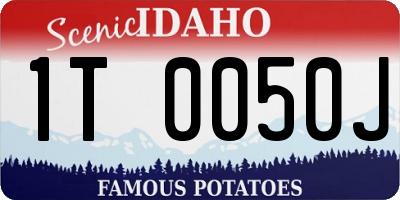 ID license plate 1T0050J