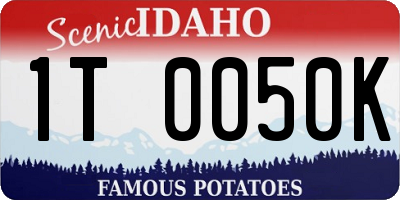 ID license plate 1T0050K