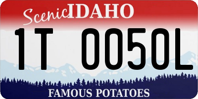 ID license plate 1T0050L