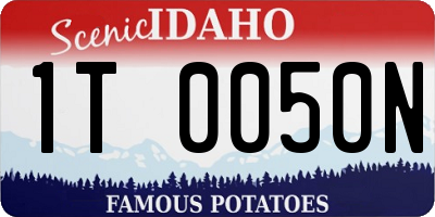 ID license plate 1T0050N