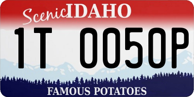 ID license plate 1T0050P