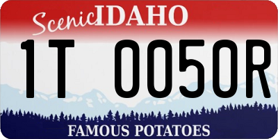 ID license plate 1T0050R