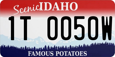 ID license plate 1T0050W