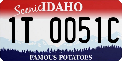 ID license plate 1T0051C