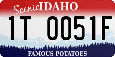 ID license plate 1T0051F