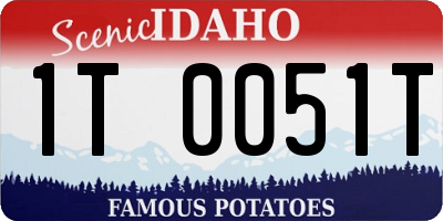 ID license plate 1T0051T