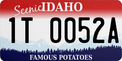 ID license plate 1T0052A