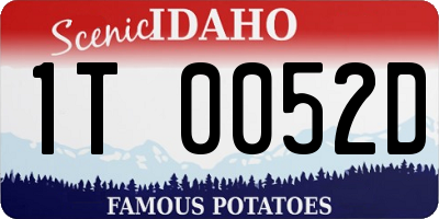 ID license plate 1T0052D