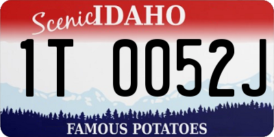 ID license plate 1T0052J