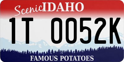 ID license plate 1T0052K