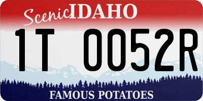 ID license plate 1T0052R