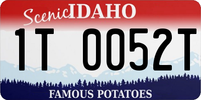 ID license plate 1T0052T
