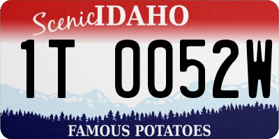 ID license plate 1T0052W