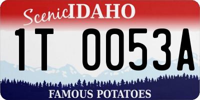 ID license plate 1T0053A