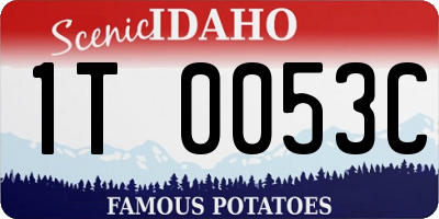 ID license plate 1T0053C