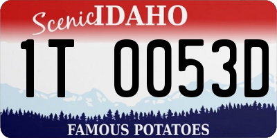 ID license plate 1T0053D