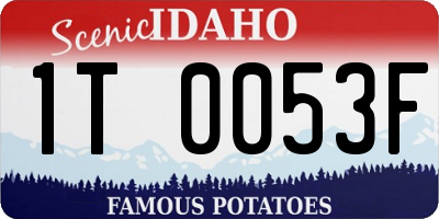 ID license plate 1T0053F