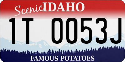 ID license plate 1T0053J