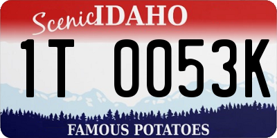 ID license plate 1T0053K