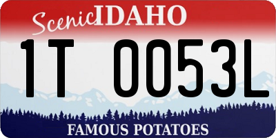 ID license plate 1T0053L
