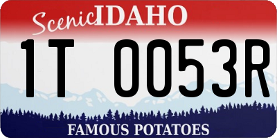ID license plate 1T0053R