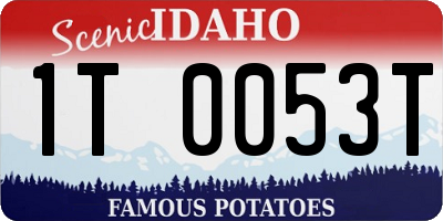 ID license plate 1T0053T