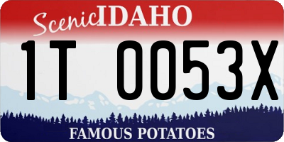 ID license plate 1T0053X