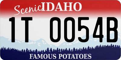 ID license plate 1T0054B